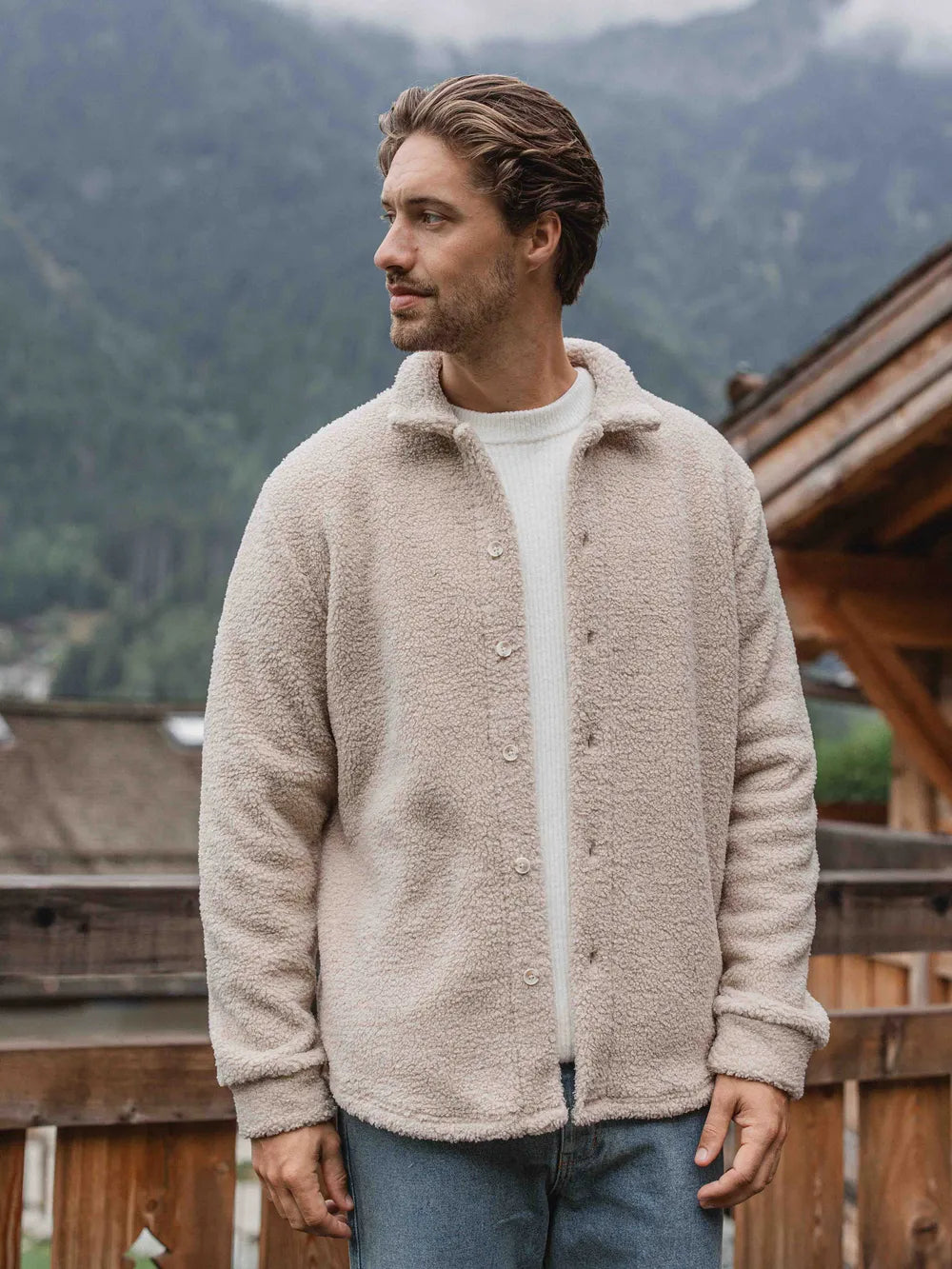 Beige Teddy Overshirt