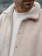 Beige Teddy-Overshirt