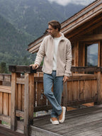 Beige Teddy-Overshirt