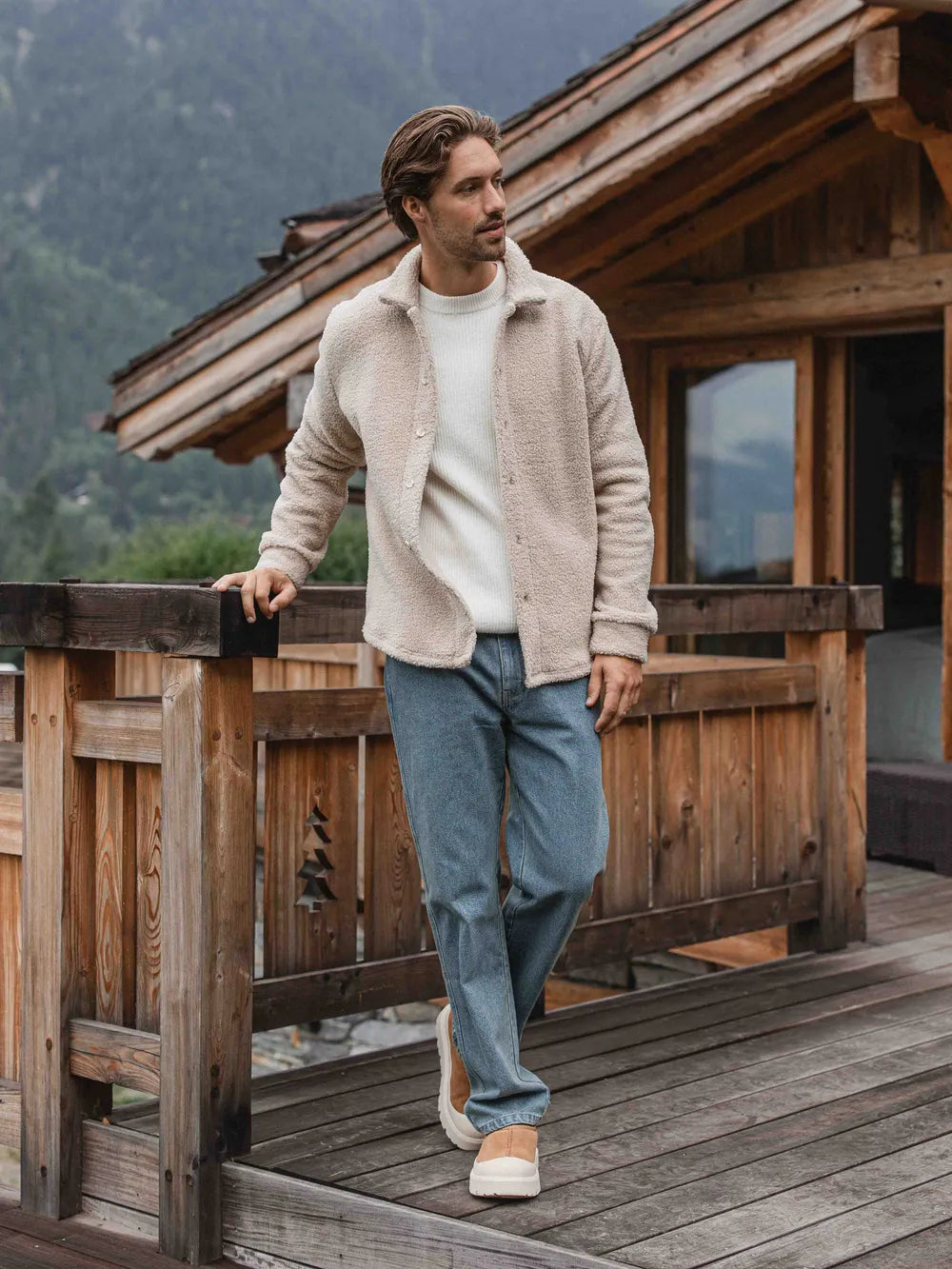 Beige Teddy Overshirt