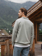 Mint Jersey Half Zip Polo