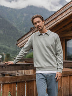 Mint Jersey Half Zip Polo