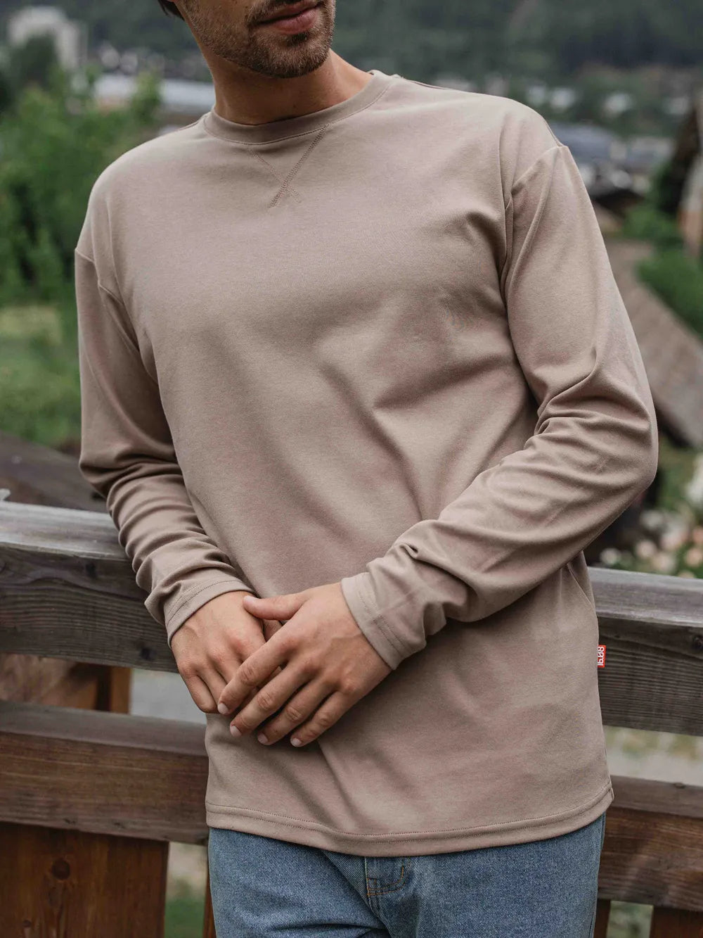 Brown Basic Oversized Longsleeve