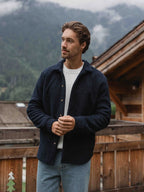 Navy Teddy Overshirt