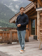 Navy Teddy Overshirt