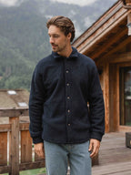 Navy Teddy Overshirt