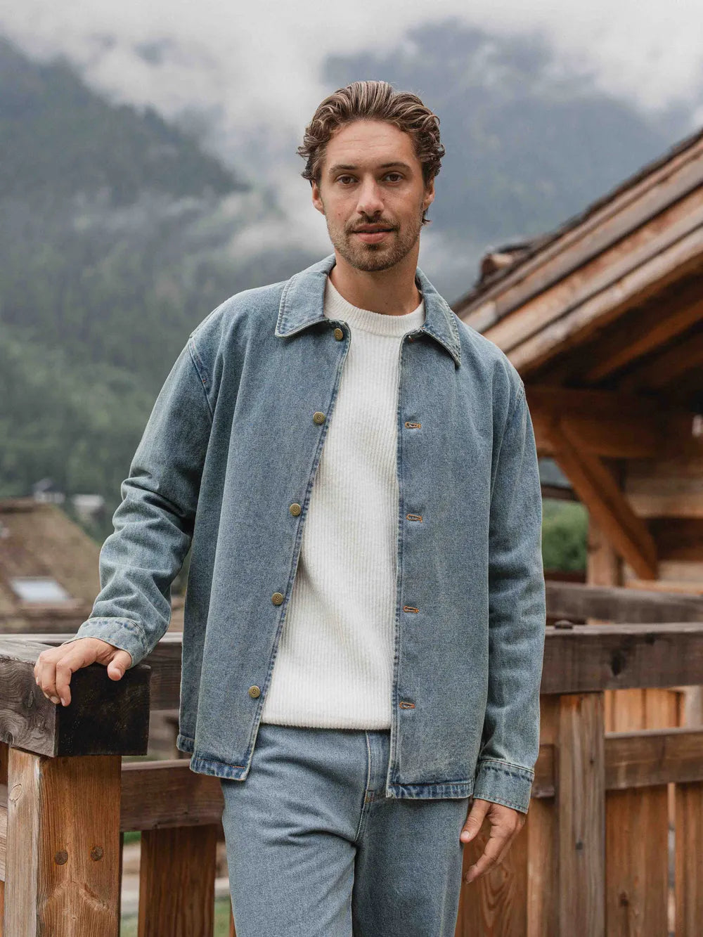 New Washed Blue Denim Overshirt