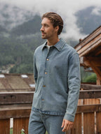 New Washed Blue Denim Overshirt