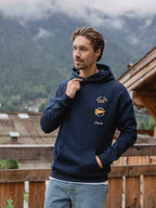 Navy Oversized Patch Chalet Hoodie