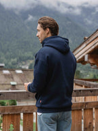 Navy Oversized Patch Chalet Hoodie