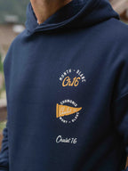 Navy Oversized Patch Chalet Hoodie