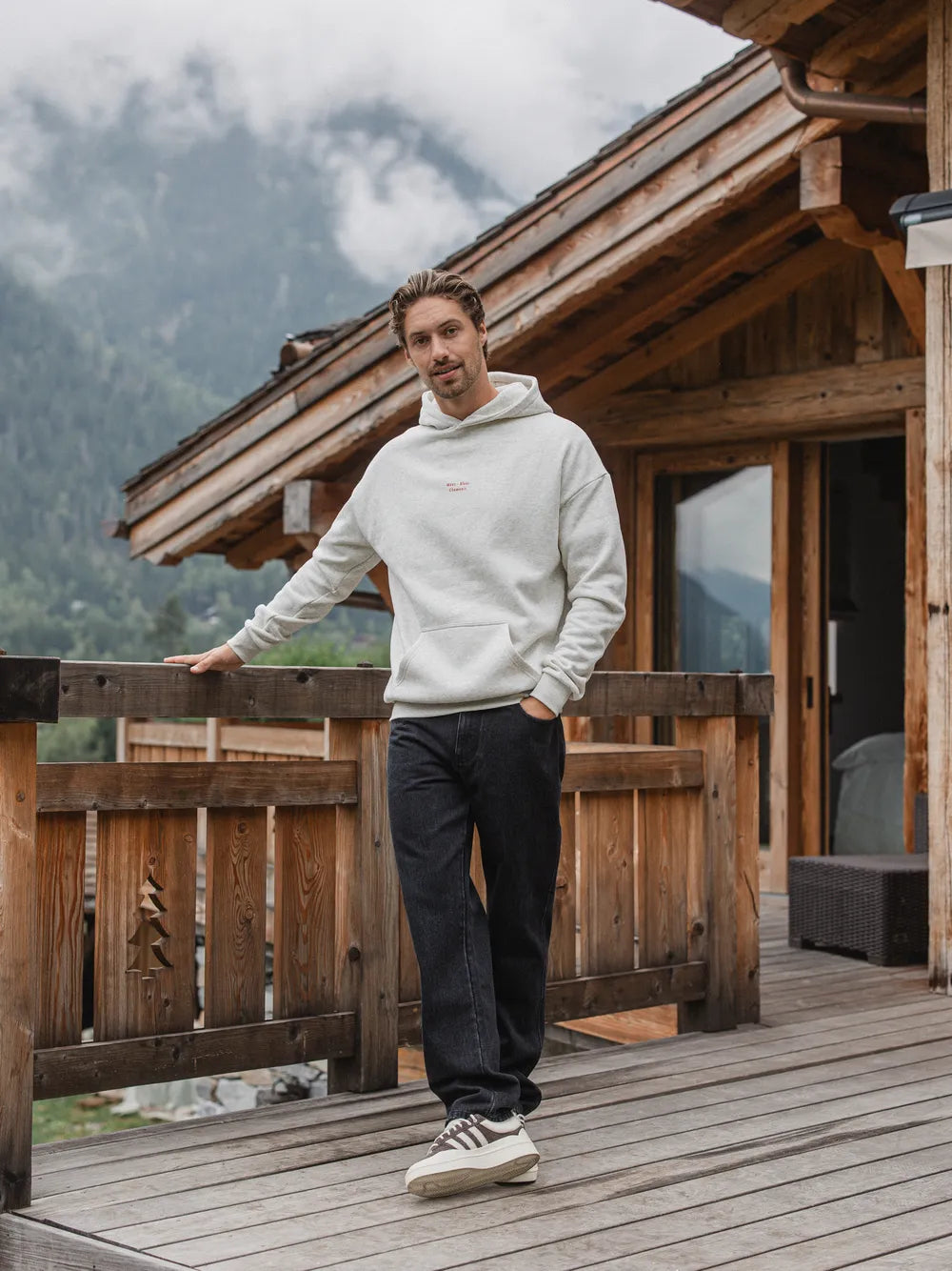 Warm Grey Chamonix Oversized Hoodie