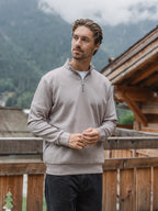 Grey Jersey Half Zip