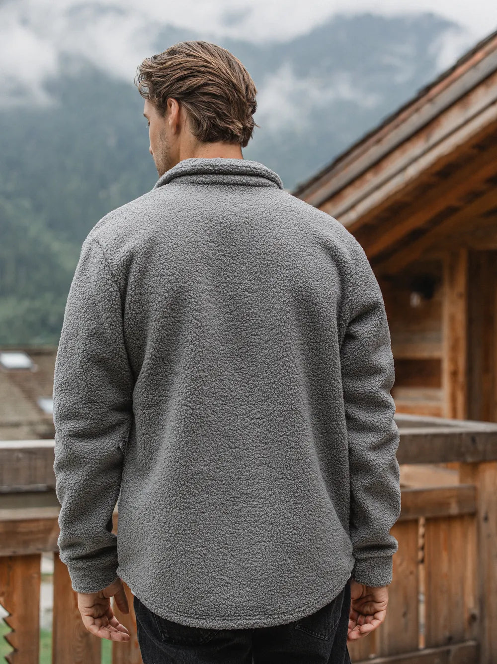Grey Teddy Overshirt