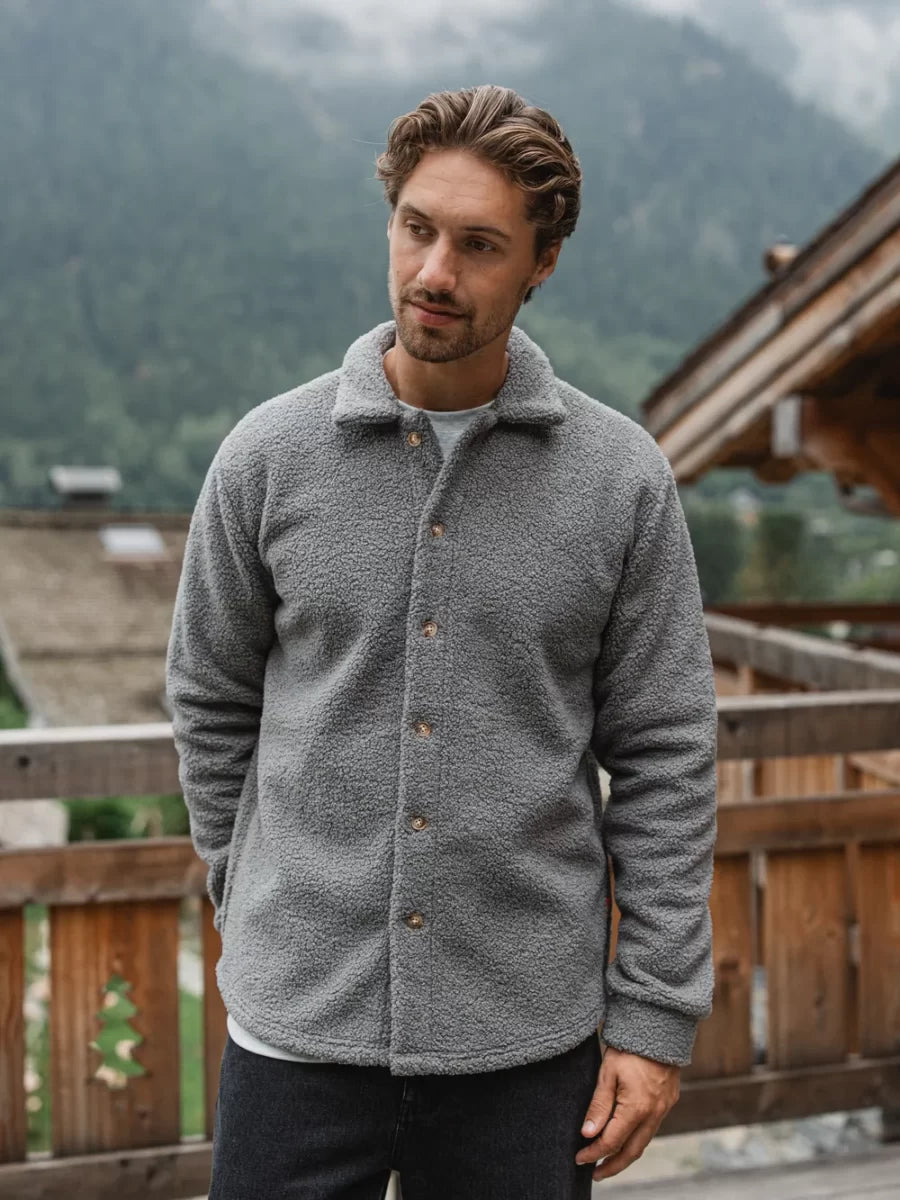 Teddy Overshirt Outfit Grey