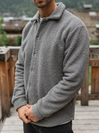 Grey Teddy Overshirt
