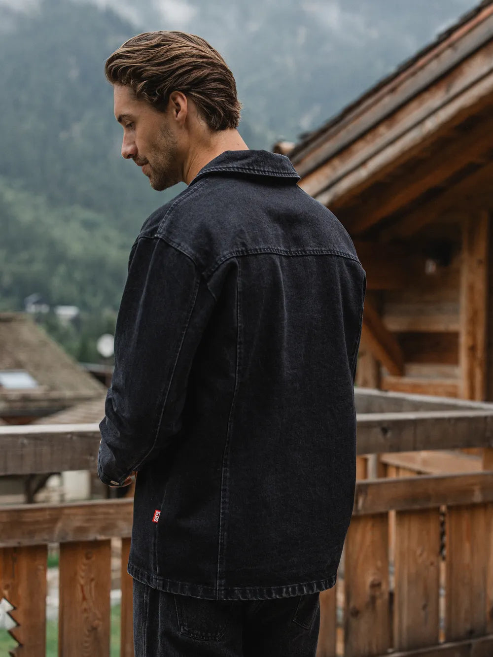Washed Black Denim Overshirt