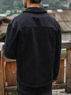 Washed Black Denim Overshirt