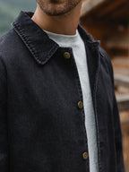 Washed Black Denim Overshirt