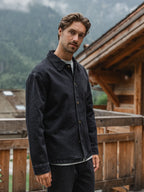 Washed Black Denim Overshirt