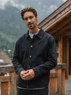 Washed Black Denim Overshirt