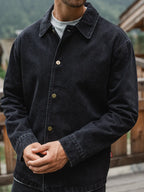 Washed Black Denim Overshirt