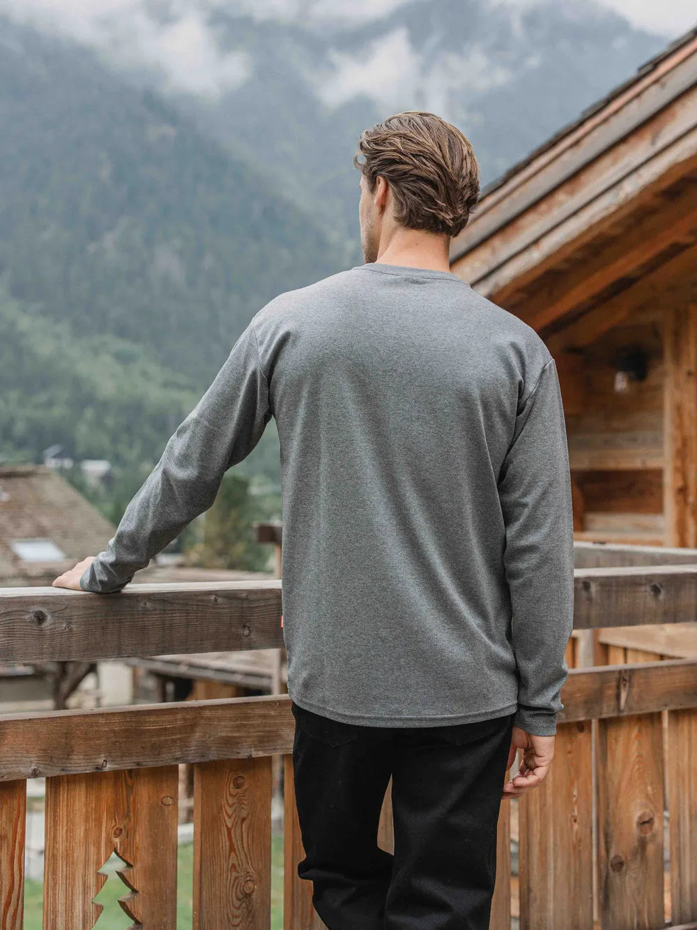 Dark Grey Basic Oversized Longsleeve