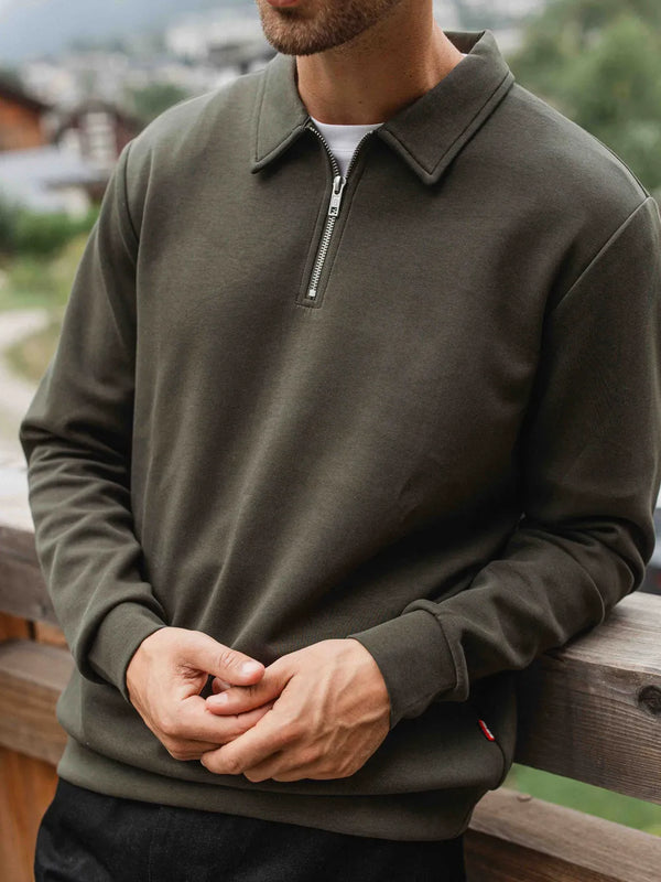 Army Jersey Half Zip Polo