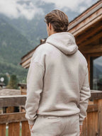 Brown Melange Basic Oversized Hoodie