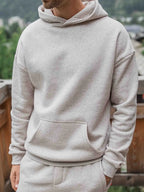 Brown Melange Basic Oversized Hoodie