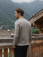 Taupe Knit V-Polo Longsleeve