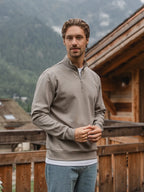 Olive Jersey Half Zip