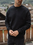 Black Basic Oversized Sweater