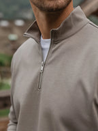 Olive Jersey Half Zip