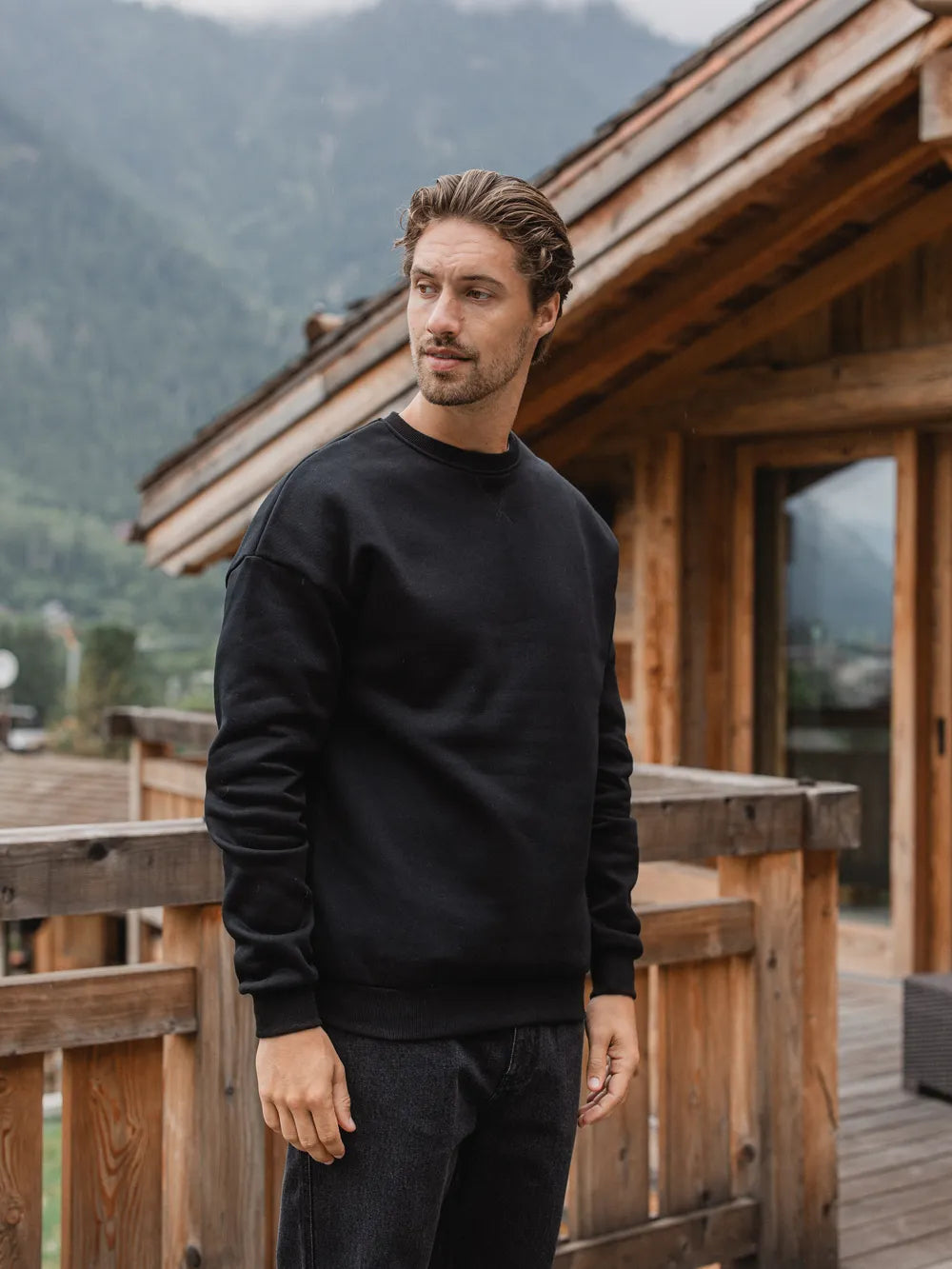 Black Basic Oversized Sweater