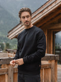 Schwarzer Basic Oversized Pullover
