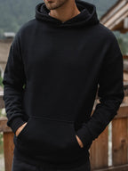 Black Basic Oversized Hoodie