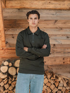 Green Polo Zipper Sweater