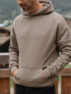 Brown Basic Oversized Hoodie
