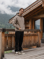 Brown Basic Oversized Hoodie