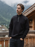 Black Jersey Half Zip