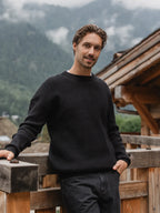 Black Knit Oversized Sweater