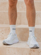 White Logo Socks