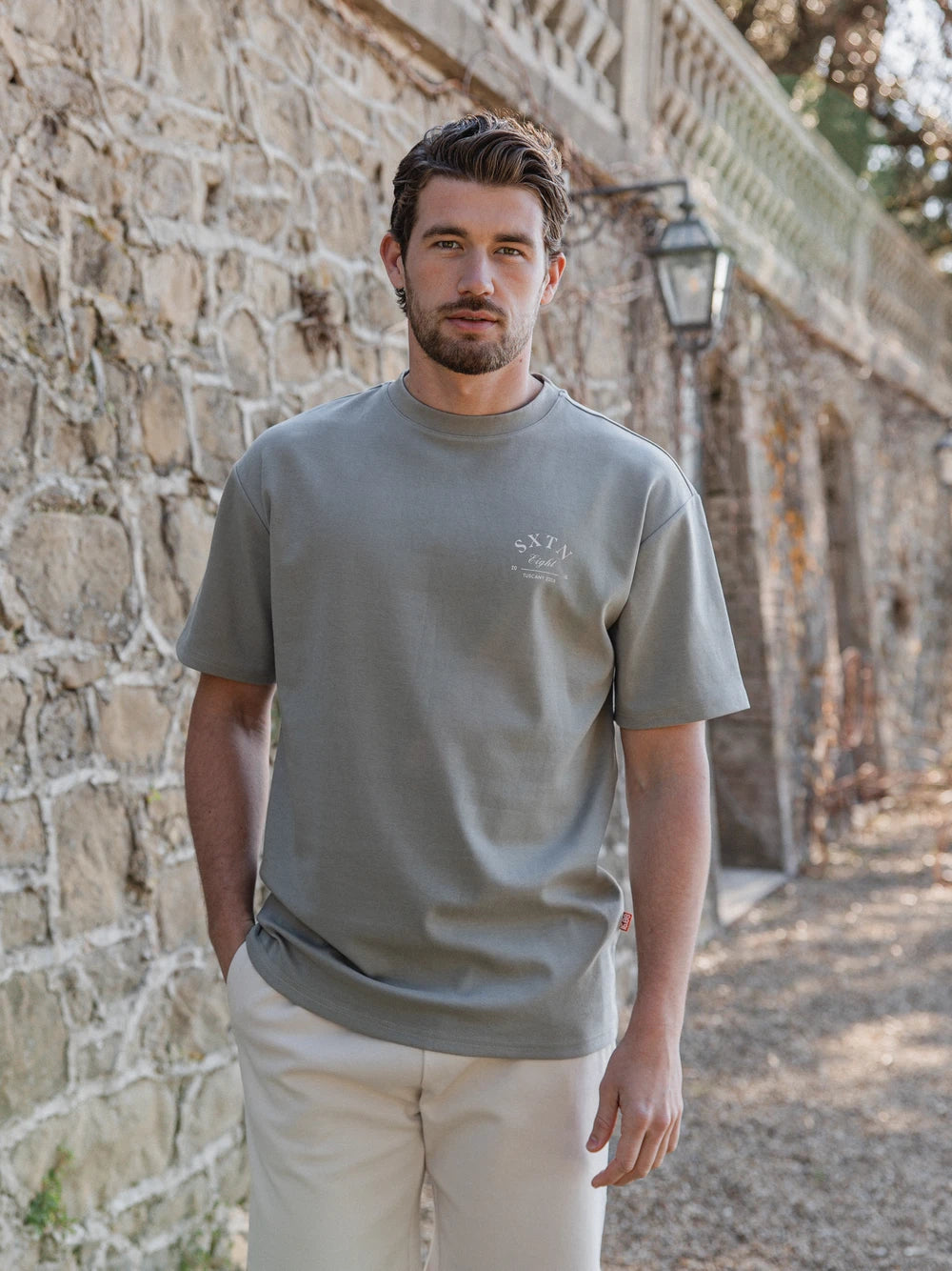 Graues SXTN Oversized T-Shirt
