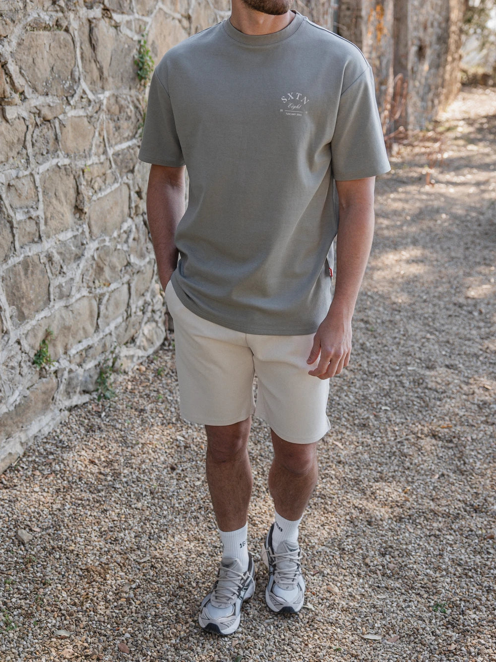 Graues SXTN Oversized T-Shirt