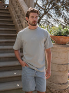 Mintfarbenes, lässiges Oversized T-Shirt