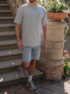 Mintfarbenes, lässiges Oversized T-Shirt