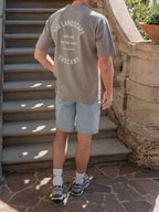 Brown Landscape Oversized T-shirt