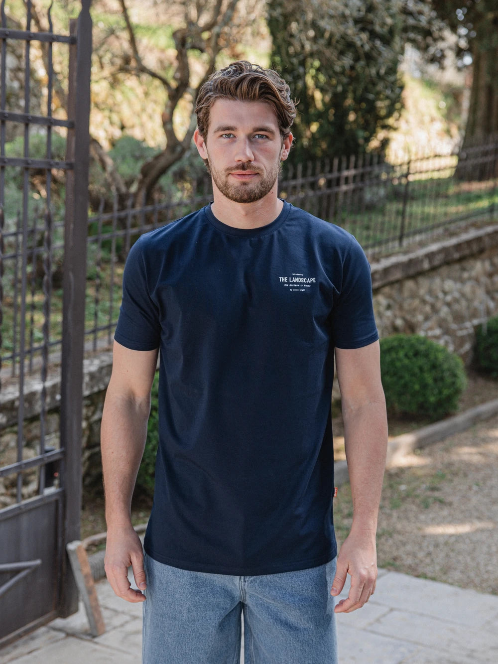 Navy Landscape Slimfit T-shirt