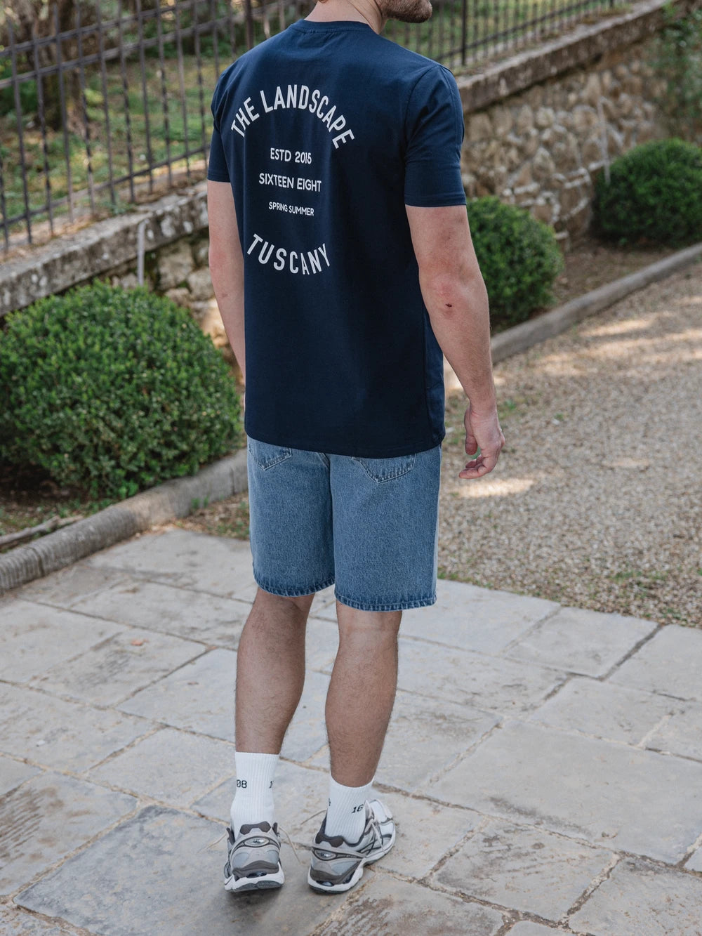 Navy Landscape Slimfit T-shirt